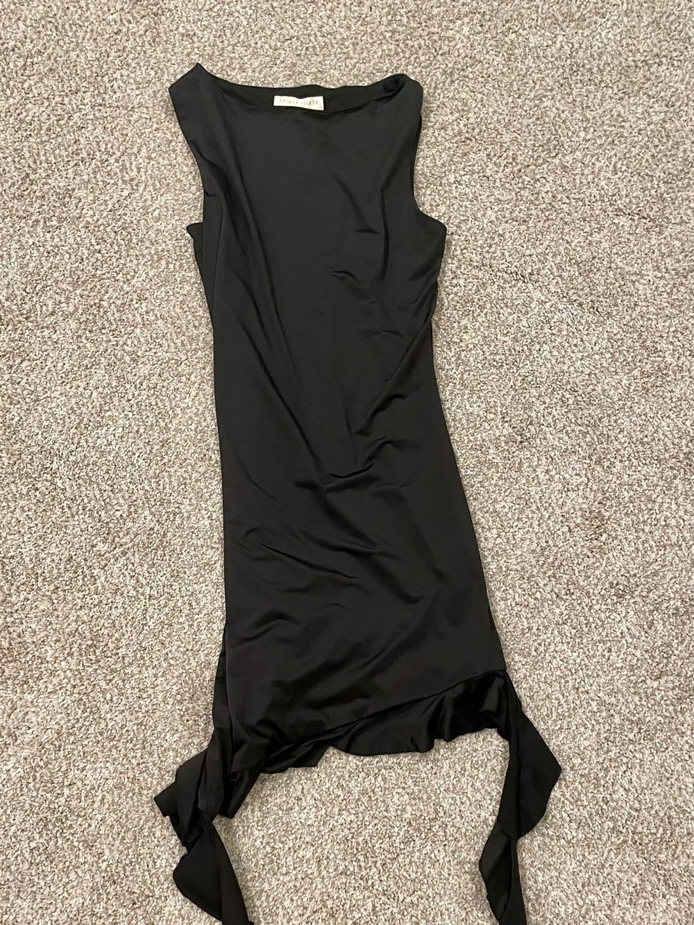 Thirty Thirty Women's Black Asymmetrical Tie-Hem Dress